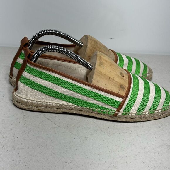 KATE SPADE NEW YORK LIDO sparkle striped lace up espadrilles flats shoes 8 M - Picture 2 of 8